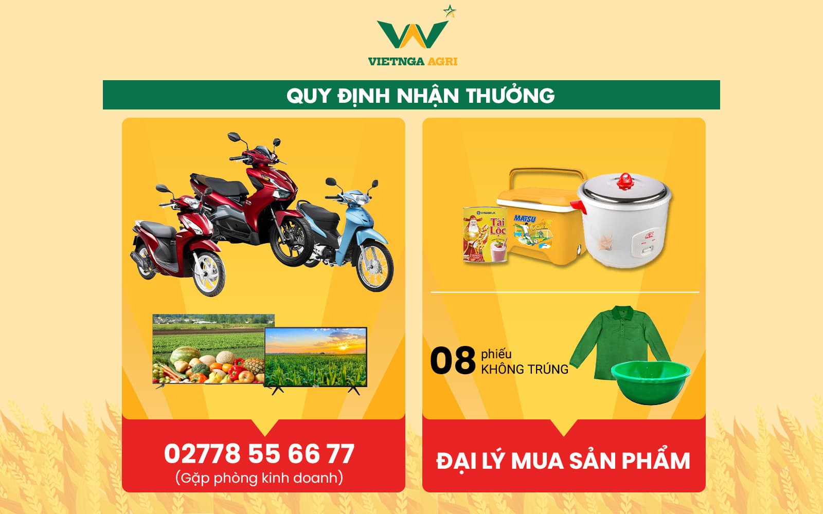 Reminder on Prize Redemption Deadlines for Farmers in Viet Nga Fertilizer's “Premium Purchase – Quality Gifts” Program