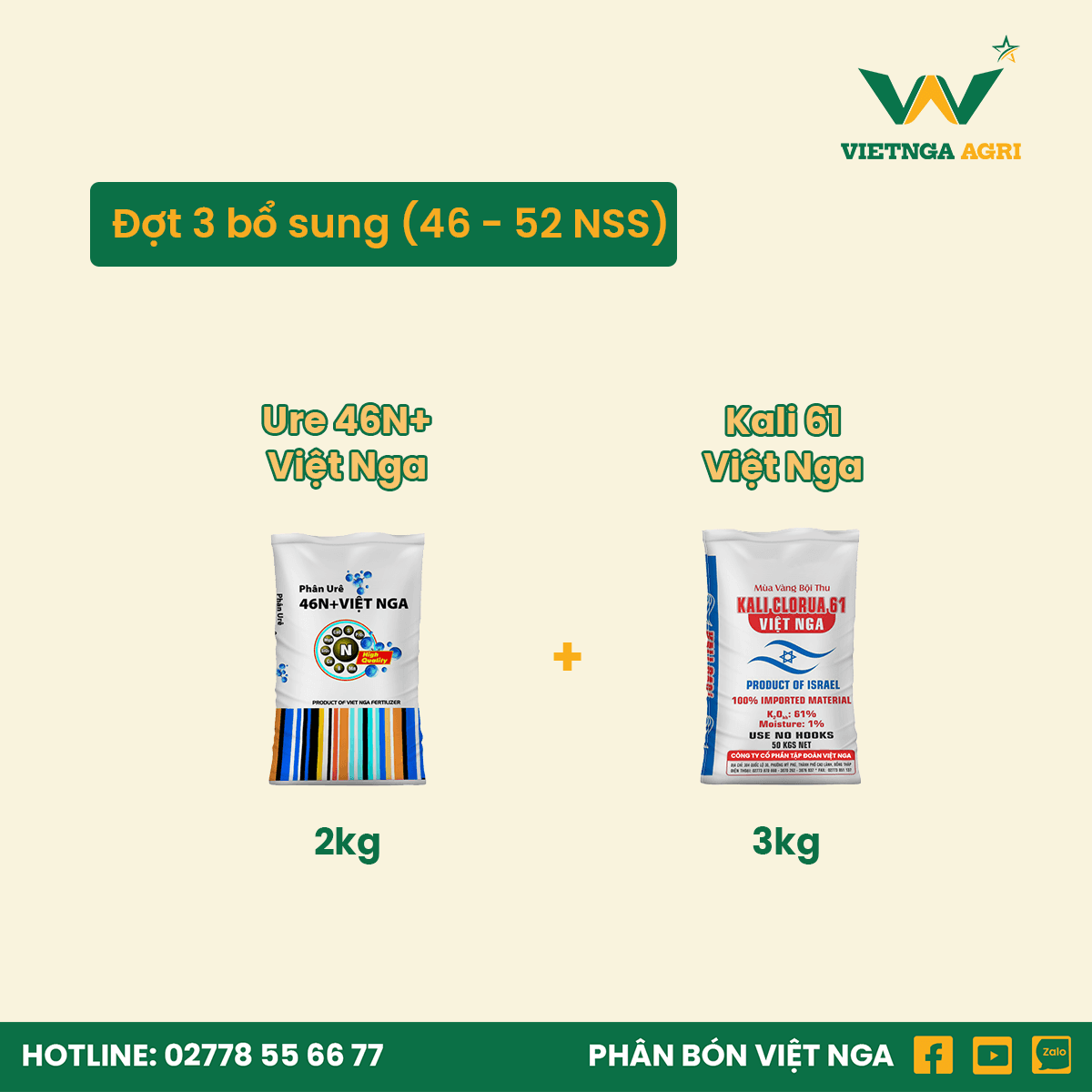 bón phân đơn đợt 3 bổ sung việt nga