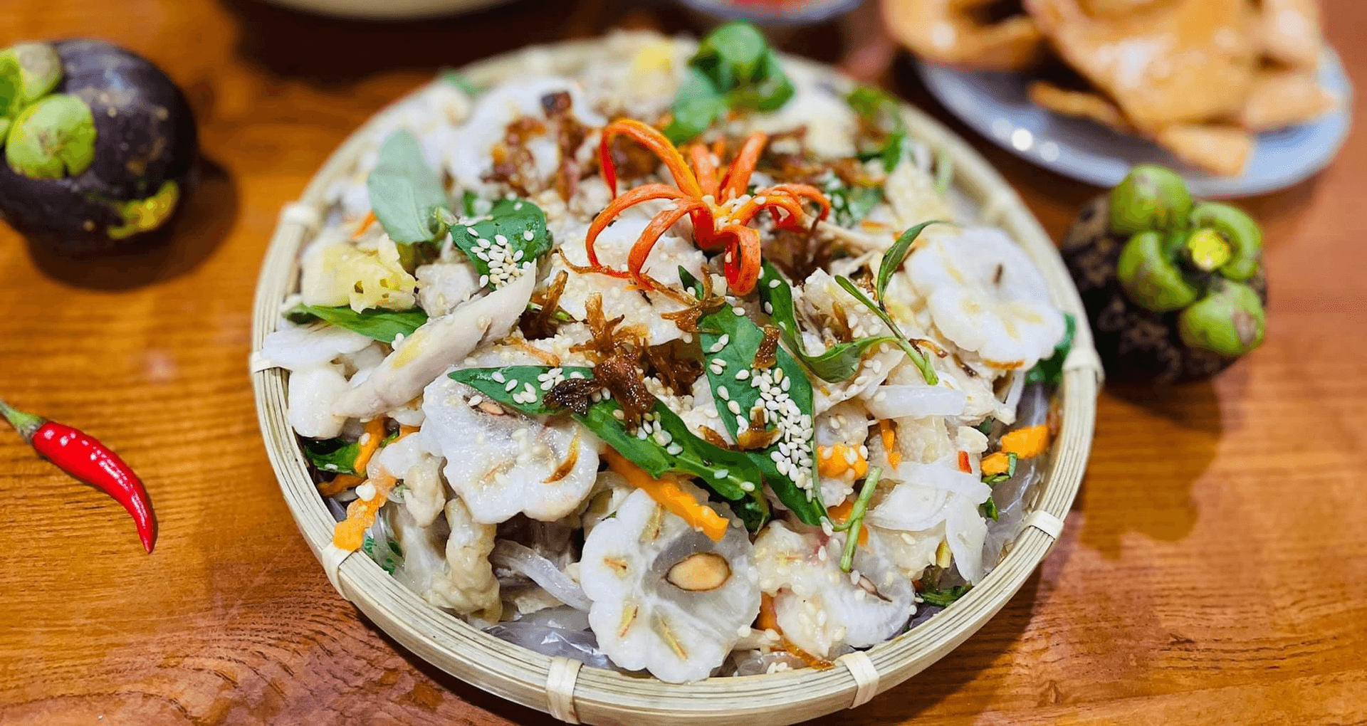 gỏi gà măng cụt