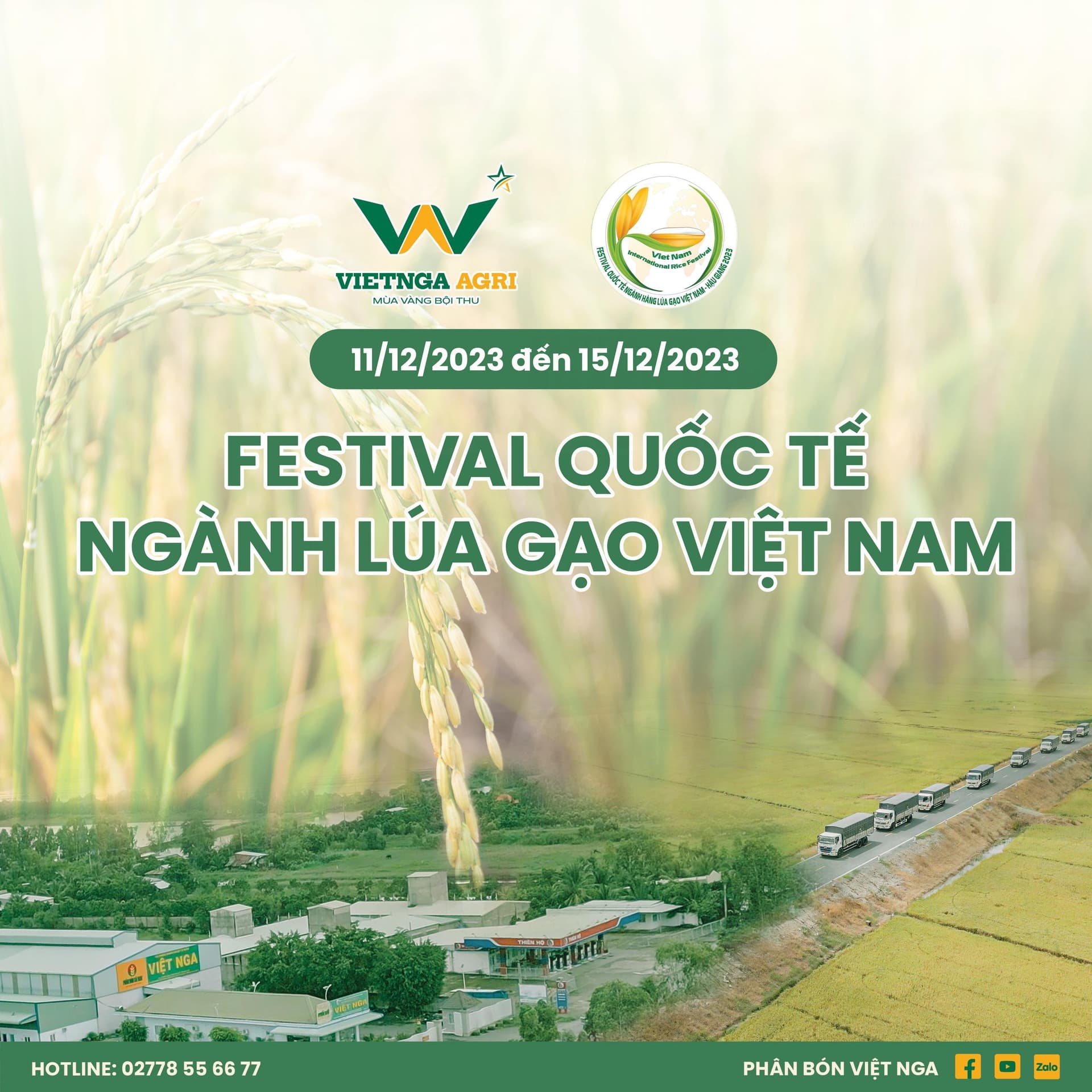 Viet Nga Fertilizer មានមោទនភាពក្នុងការរួមដំណើរជាមួយពិធីបុណ្យអន្តរជាតិស្តីពីឧស្សាហកម្មអង្ករ វៀតណាម ឆ្នាំ២០២៣