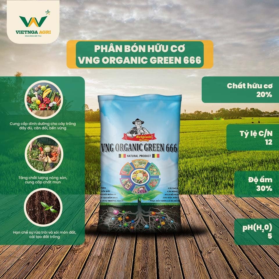 VNG Organic Green 666 organic fertilizer for durian trees