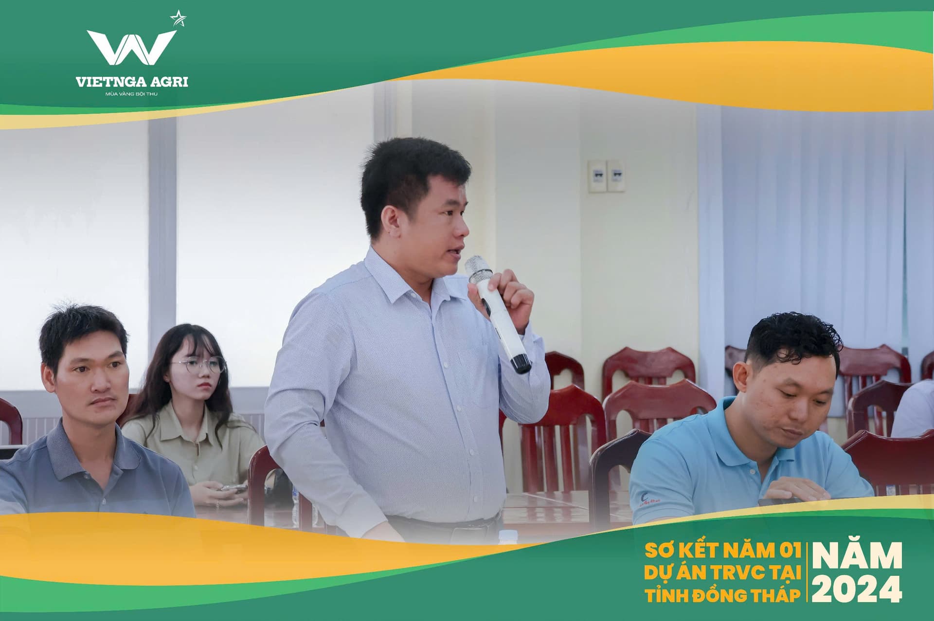Ông Trần Hữu Vĩnh, đại diện Phân Bón Việt Nga, phát biểu tại hội thảo TRVC