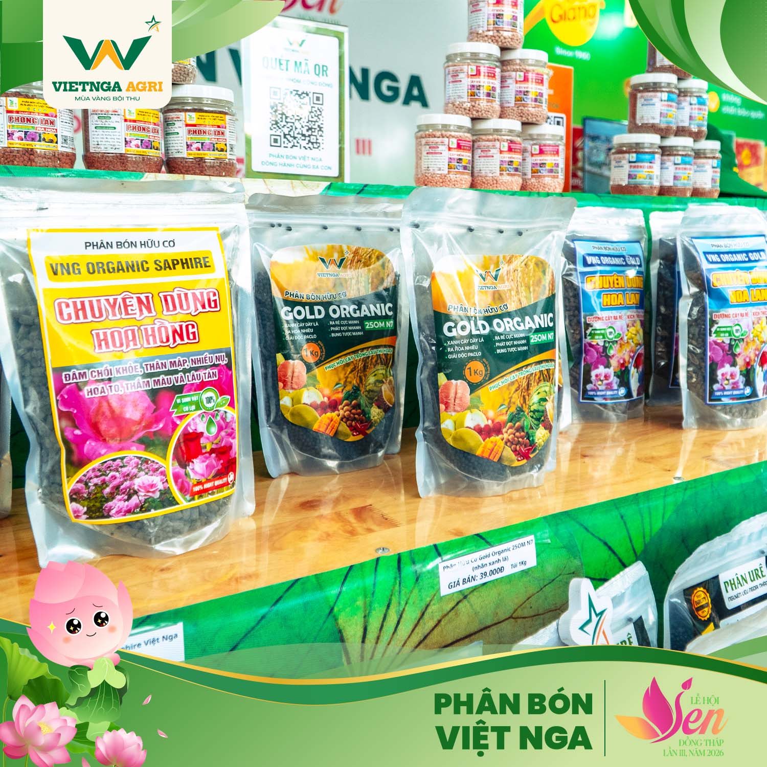 Viet Nga Fertilizer រួមចំណែកផ្សព្វផ្សាយតម្លៃកសិកម្មនៃទឹកដីផ្កាឈូកពណ៌ស៊ីជម្ពូ នៅពិធីបុណ្យផ្កាឈូកខេត្តដុងថាប ឆ្នាំ 2026