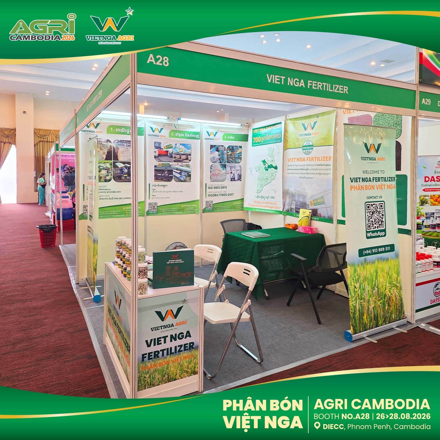 Viet Nga Fertilizer ចូលរួម Agri Cambodia 2026 នៅរាជធានីភ្នំពេញ ប្រទេសកម្ពុជា។