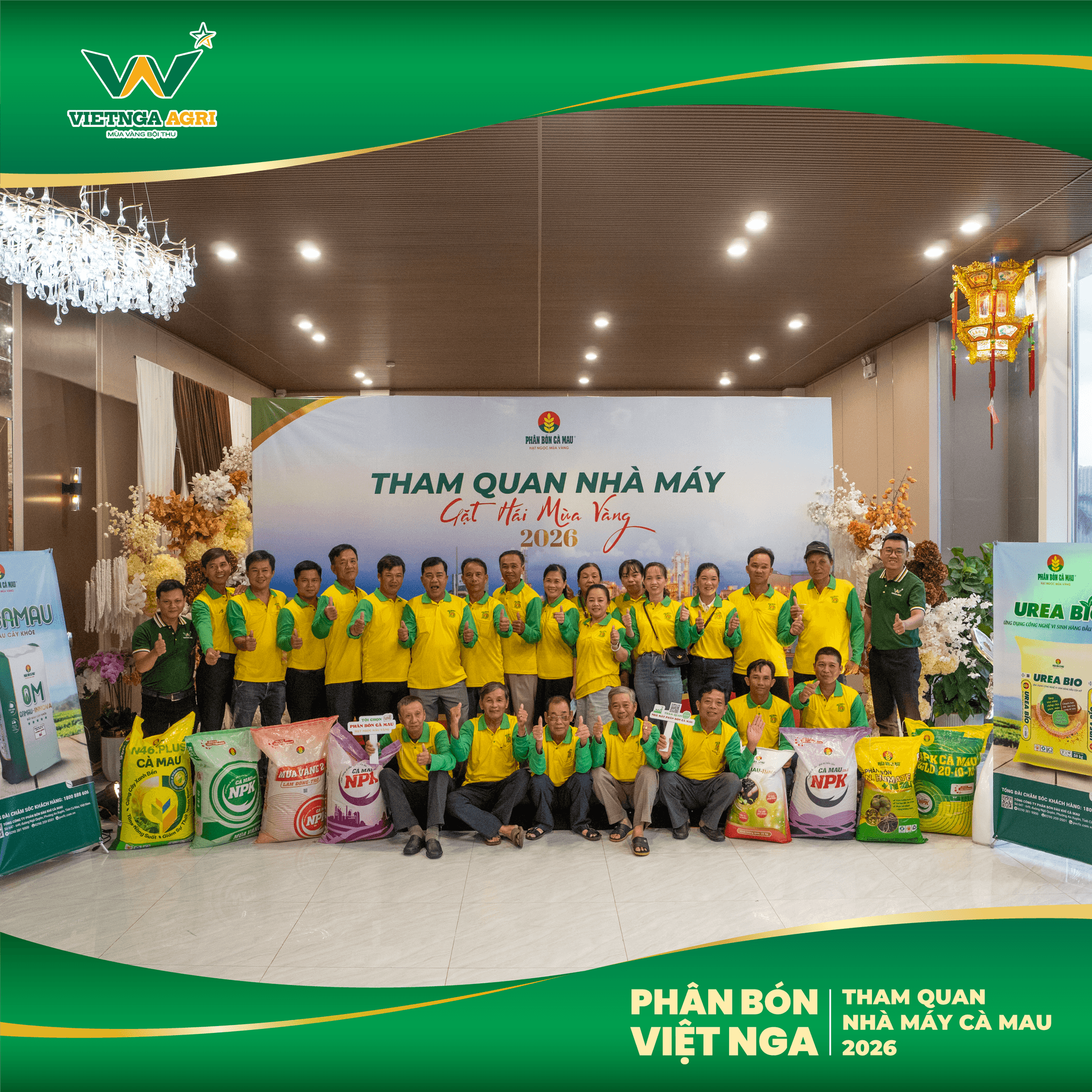Phân Bón Việt Nga và bà con nông dân Đồng Tháp tại hội trường chương trình Tham quan nhà máy 2026