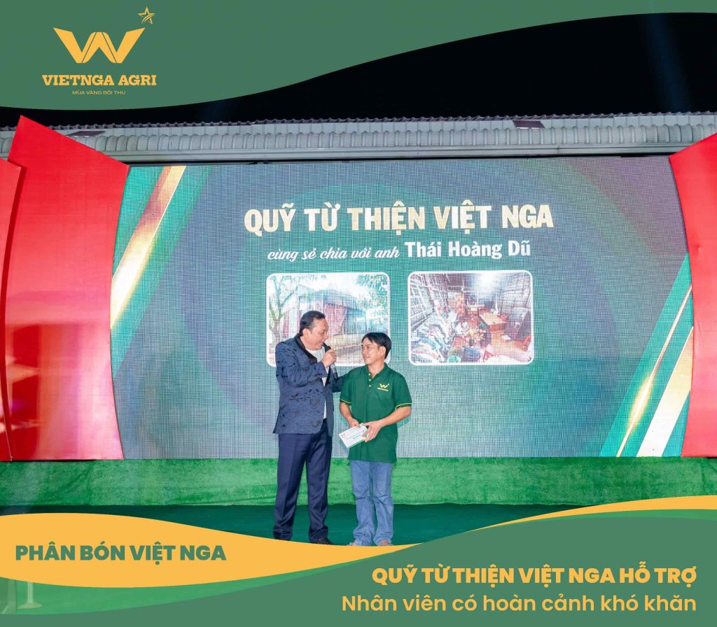 Phân Bón Việt Nga hỗ trợ anh số tiền 25 triệu đồng trích từ Quỹ Từ Thiện Việt Nga