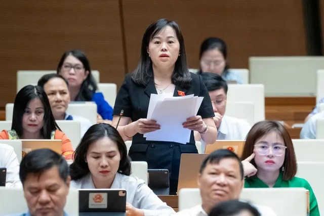 The National Assembly is considering imposing a 5% VAT on fertilizers Representative Khang Thi Mao (Yen Bai delegation) stated that a more thorough assessment is needed when taxing fertilizers.