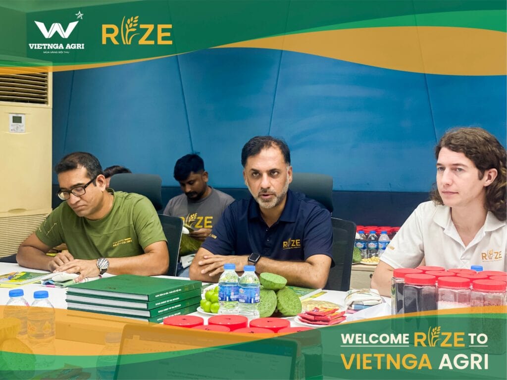 Honored to Welcome the Rize Delegation to Visit and Work at Viet Nga Agri Mr. Dhruv Sawhney (Founder, CEO) and several key members of the Rize leadership team.