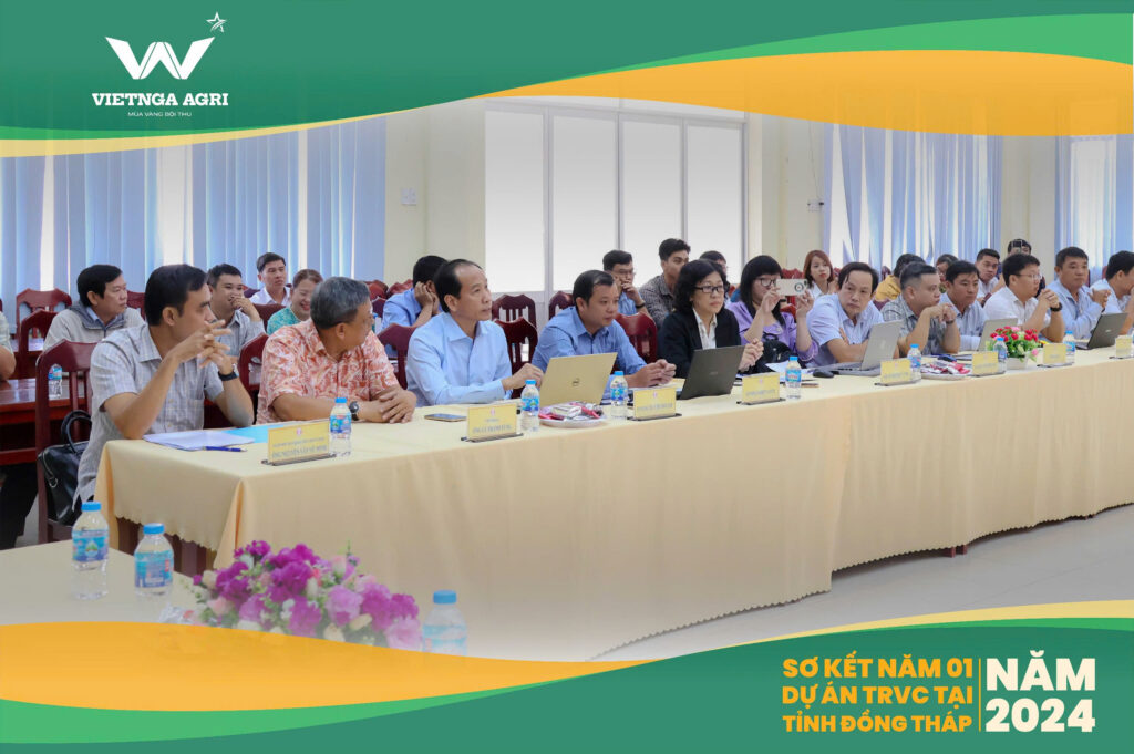 TRVC Project Year 1 Mid-term Workshop – Summer-Autumn Crop 2024, Dong Thap Province This workshop marked an important milestone in the project’s journey toward promoting sustainable rice cultivation, climate resilience, and low-emission agricultural development in the Mekong Delta region.
