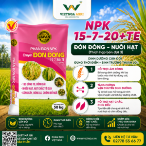 NPK 15-7-20+TE - Dinh dưỡng cho giai đoạn đón đòng NPK 15-7-20+TE - Dinh dưỡng cho giai đoạn đón đòng