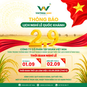 Phân Bón Việt Nga thông báo lịch nghỉ lễ Quốc khánh 02/09/2026 Phân Bón Việt Nga thông báo lịch nghỉ lễ Quốc khánh 02/09/2026